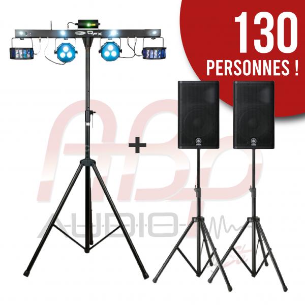 Photo Pack BASIC Sonorisation + Lumières 130 personnes !