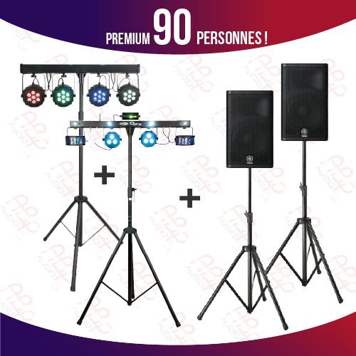 Photo Pack PREMIUM Sonorisation + Lumières 90 personnes ! 