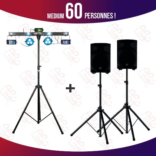 Photo Pack MEDIUM Sonorisation + Lumières 60 personnes !