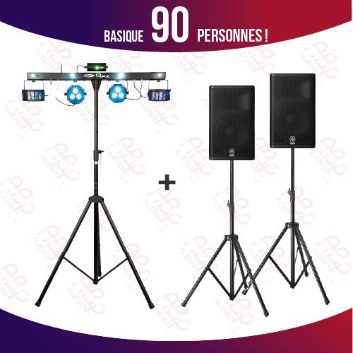 Photo Pack BASIC Sonorisation + Lumières 90 personnes !