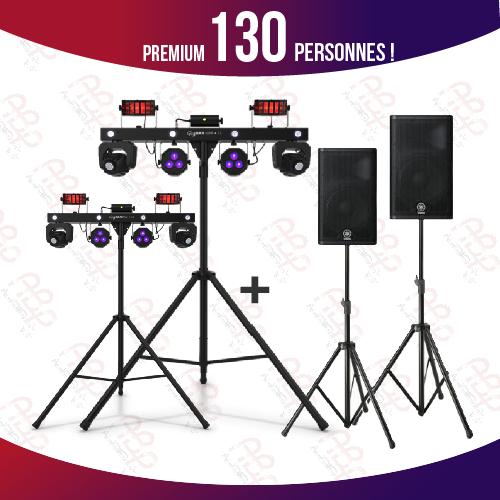 Photo Pack PREMIUM Sonorisation + Lumières 130 personnes !